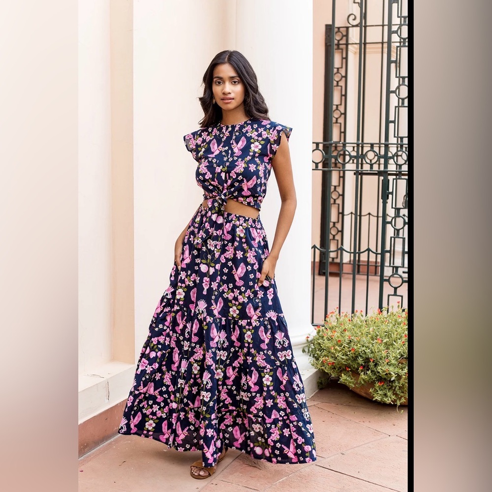 Beyond by Vera Gia Skirt in Veranda Navy